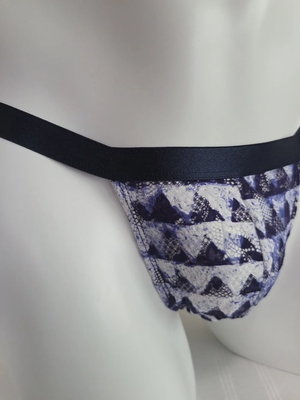 Cosabella Navy and Blue Patterned Bikini Brief